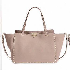 Valentino Nude/blush rock stud tote